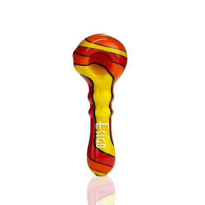 4" Esigo Hand Pipe Wig Wag Art American Color Tube Glass