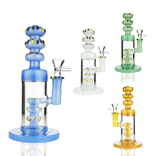 9" Water Pipe Bong with 14mm Male Bowl