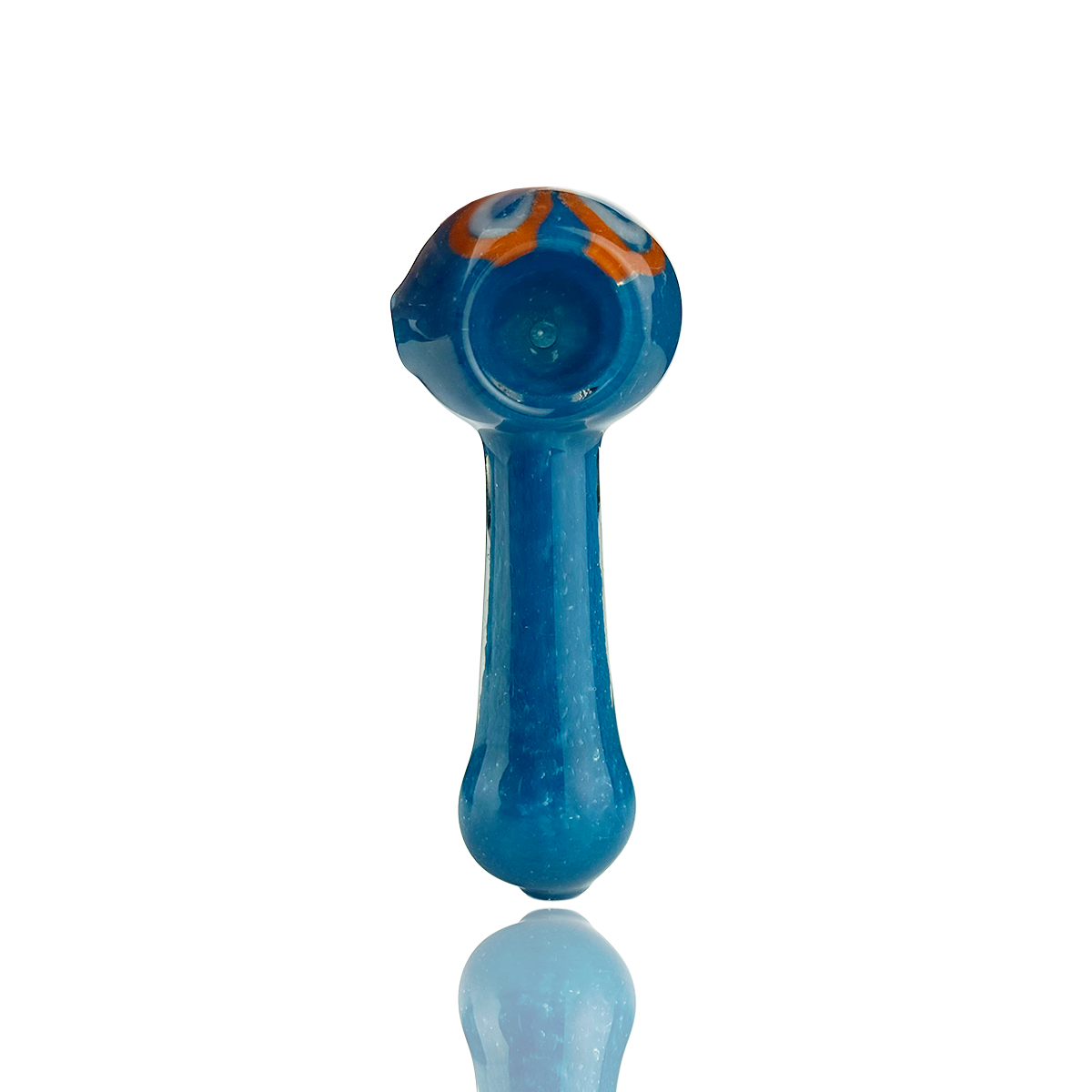 3.5" Hand Pipe with Frit Glass and Flower Design Head