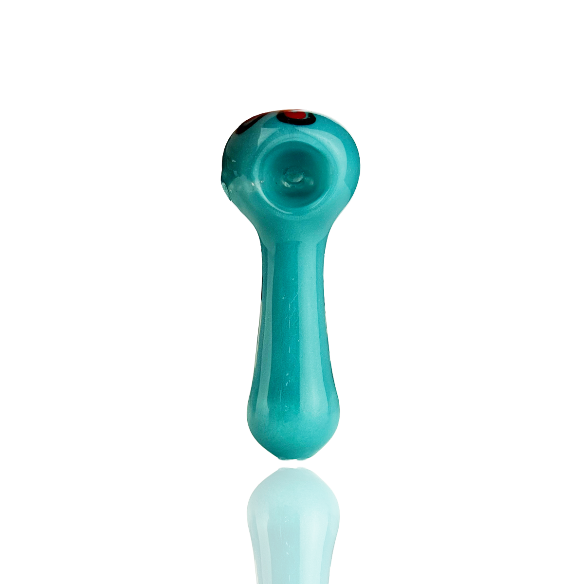 3.5" Hand Pipe with Frit Glass and Flower Design Head