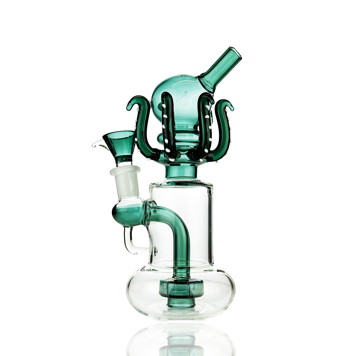 8" Octopus Water Pipe Rig with Shower and 14mm Male Bowl