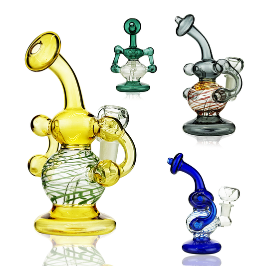 6" Recycler Water Pipe Color Tube with Lining Body
