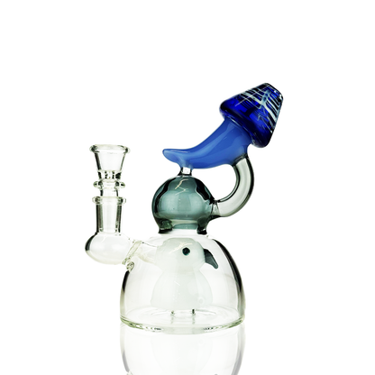 7" Recycler Water Pipe Bong with Duck Shower with 14mm Male Bowl