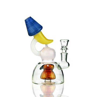 7" Recycler Water Pipe Bong with Duck Shower with 14mm Male Bowl
