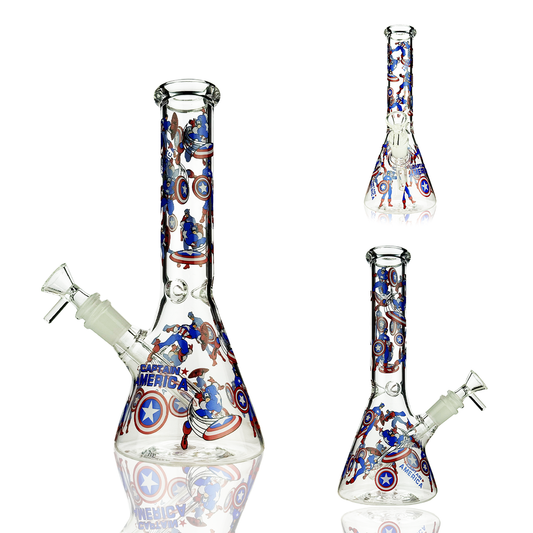 10" Super Hero Beaker with 14mm Male Bowl