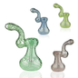 7 inch slime color line bubbler glass pipe