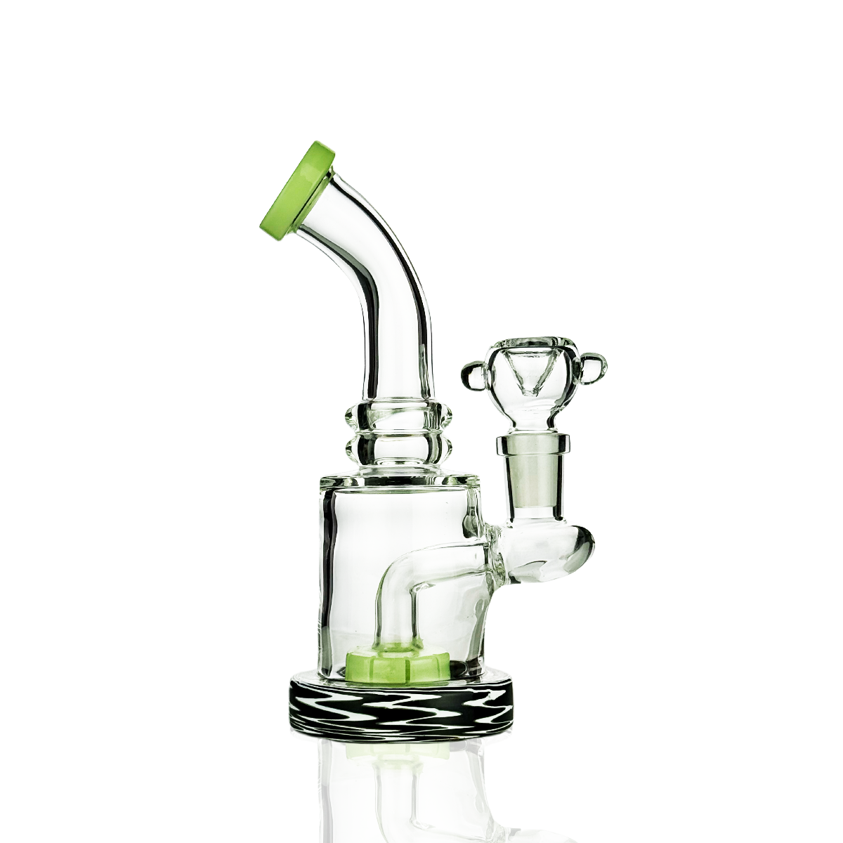 6.5" Water Pipe Bong with Slime Shower and 14mm Male Bowl