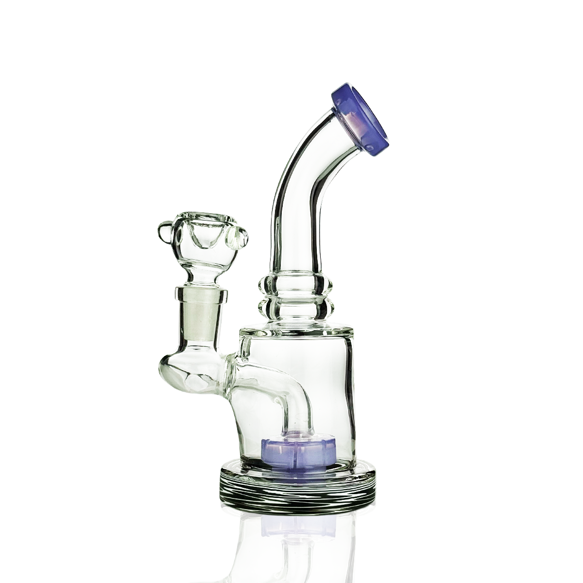 6.5" Water Pipe Bong with Slime Shower and 14mm Male Bowl