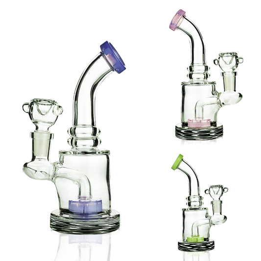 6.5" Water Pipe Bong with Slime Shower and 14mm Male Bowl