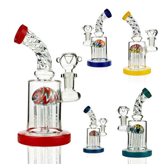 7" Tree Shower Water Pipe with Reversal Dome and 14mm Male Bowl