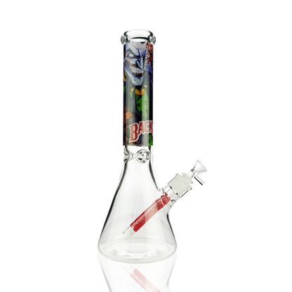 14" 7mm Joker Sticker Beaker with 14mm Male Bowl
