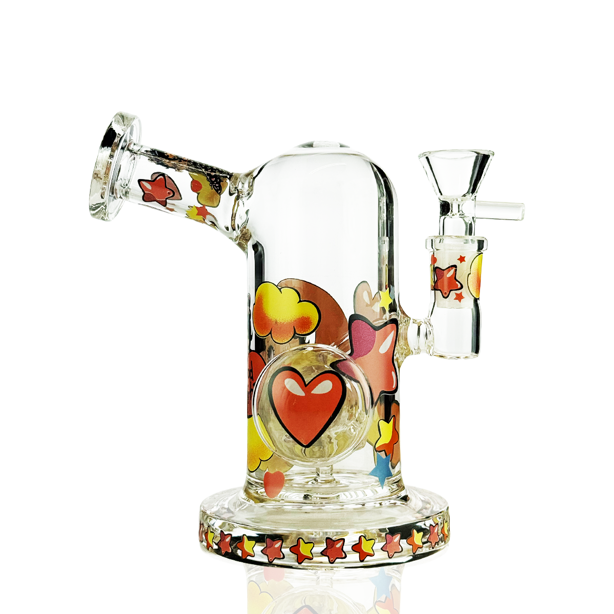 7" Sticker Bong with 14mm Male Bowl