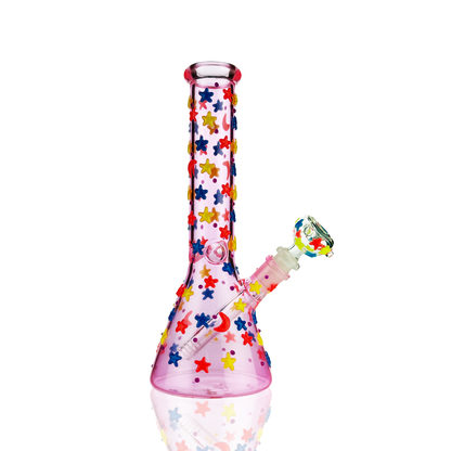 10" Glow in the Dark Beaker Water Pipe Bong with 14mm Male