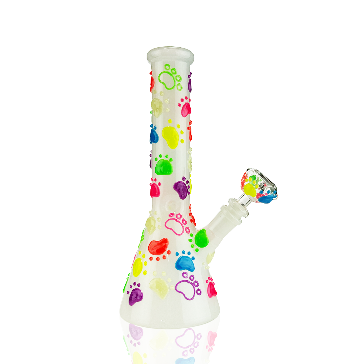 10" Glow in the Dark Beaker Water Pipe Bong with 14mm Male