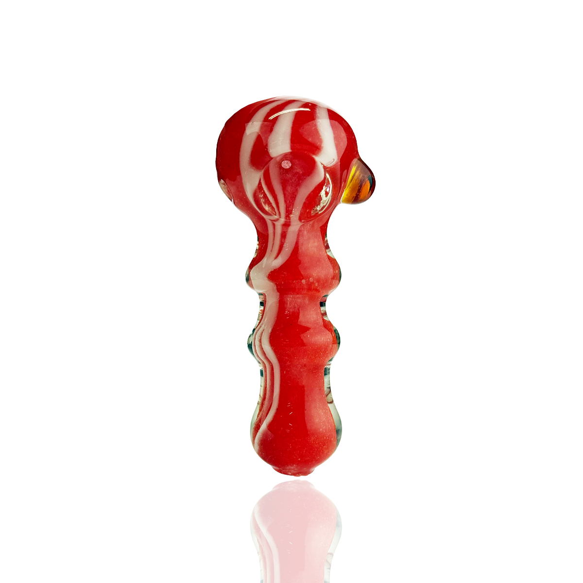 4" Hand Pipe Color Frit Glass