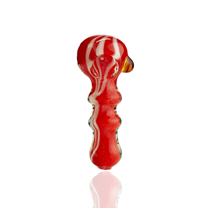 4" Hand Pipe Color Frit Glass
