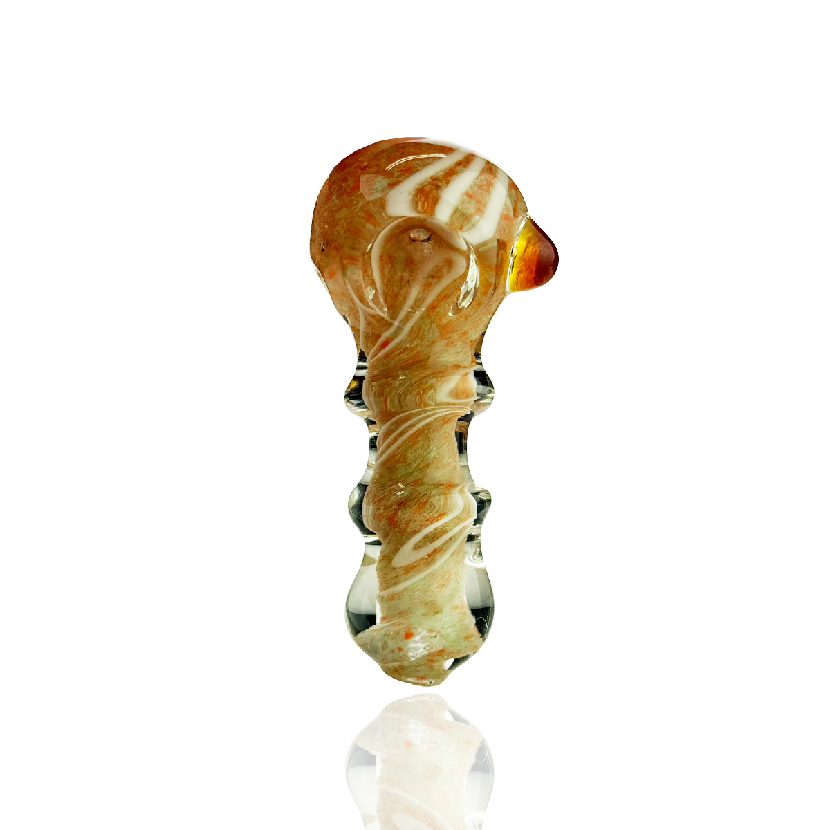 4" Hand Pipe Color Frit Glass