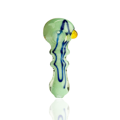 4" Hand Pipe Color Frit Glass