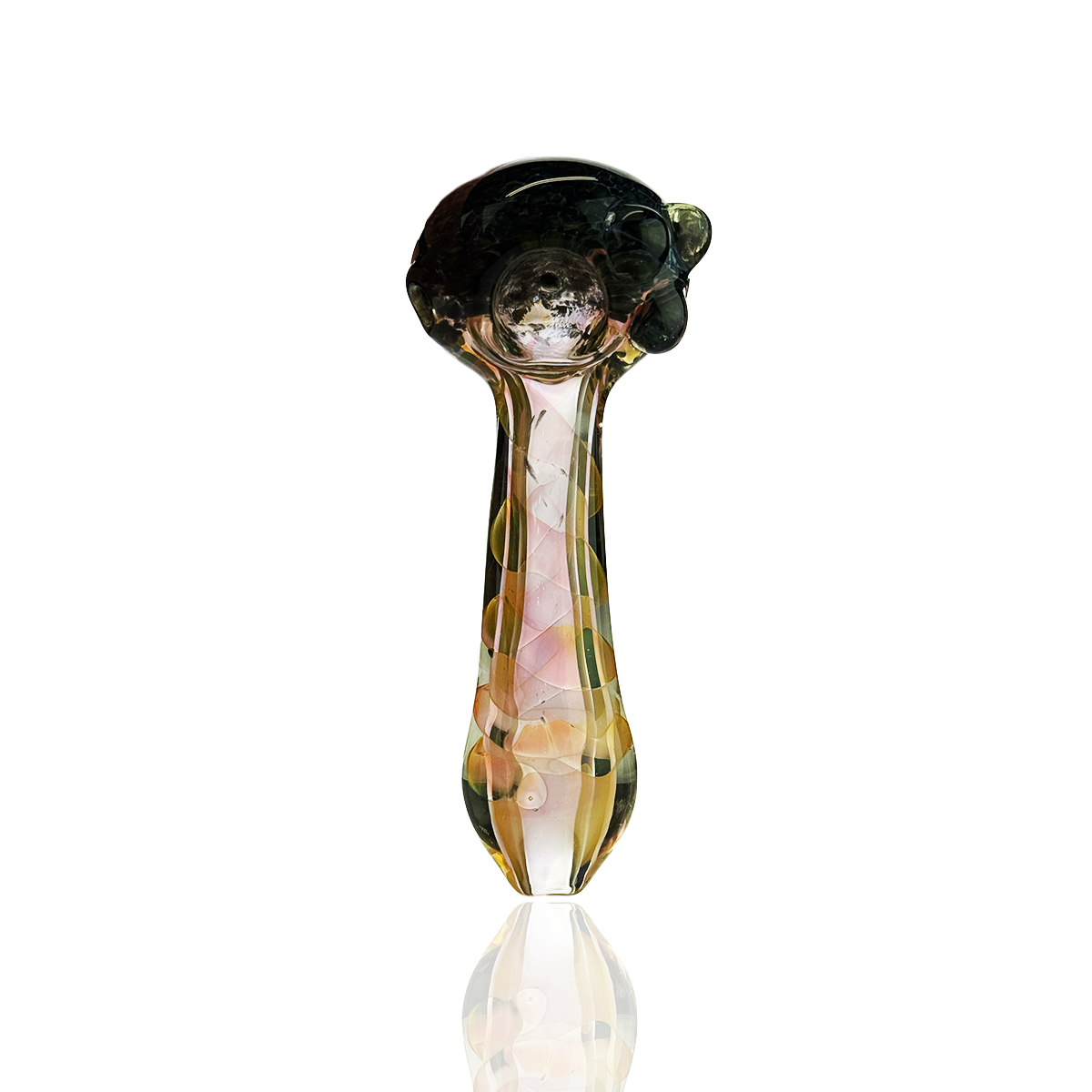 4.5" Hand Pipe Gold Fume Glass