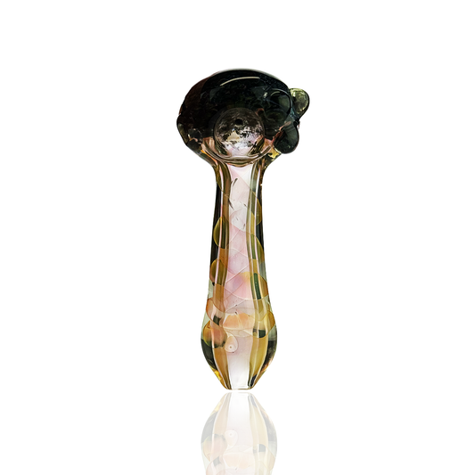 4.5" Hand Pipe Gold Fume Glass