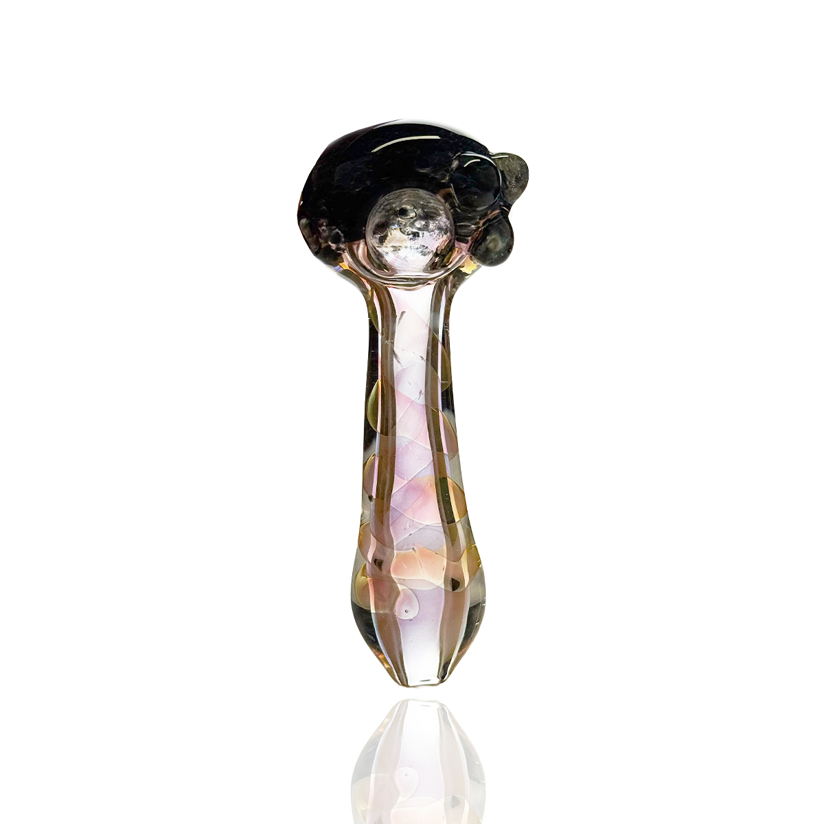 4.5" Hand Pipe Gold Fume Glass
