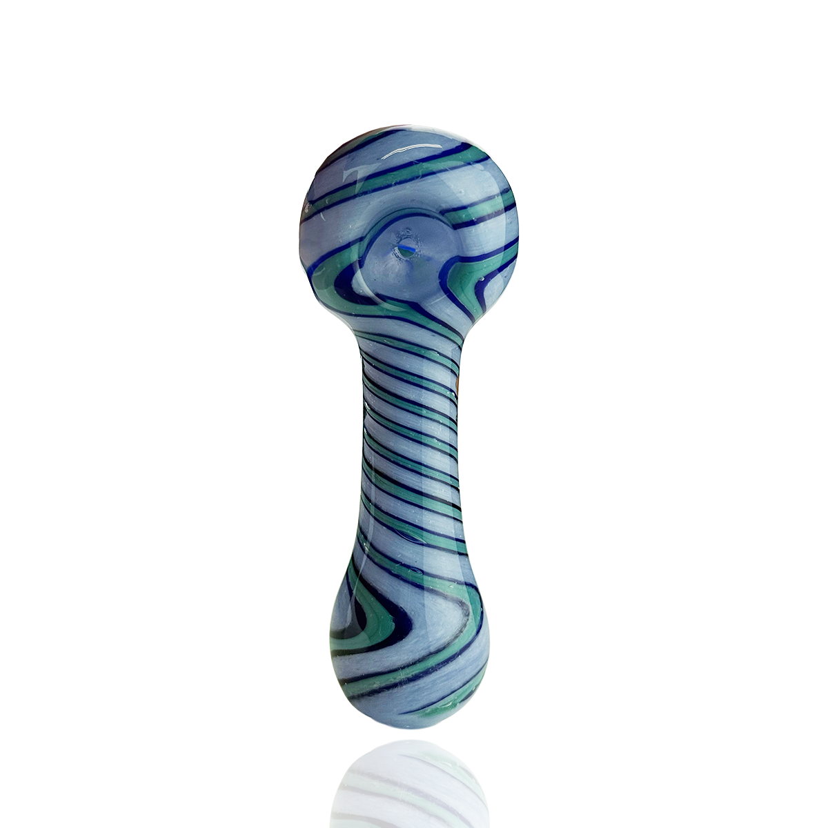 4.5" Wigwag Head Spiral Design Hand Pipe Spoon