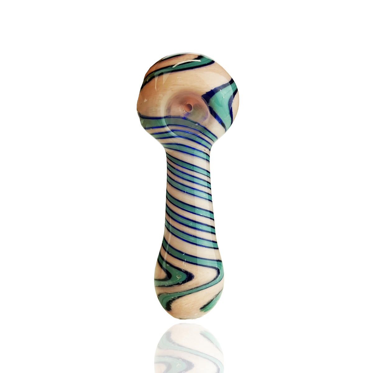 4.5" Wigwag Head Spiral Design Hand Pipe Spoon