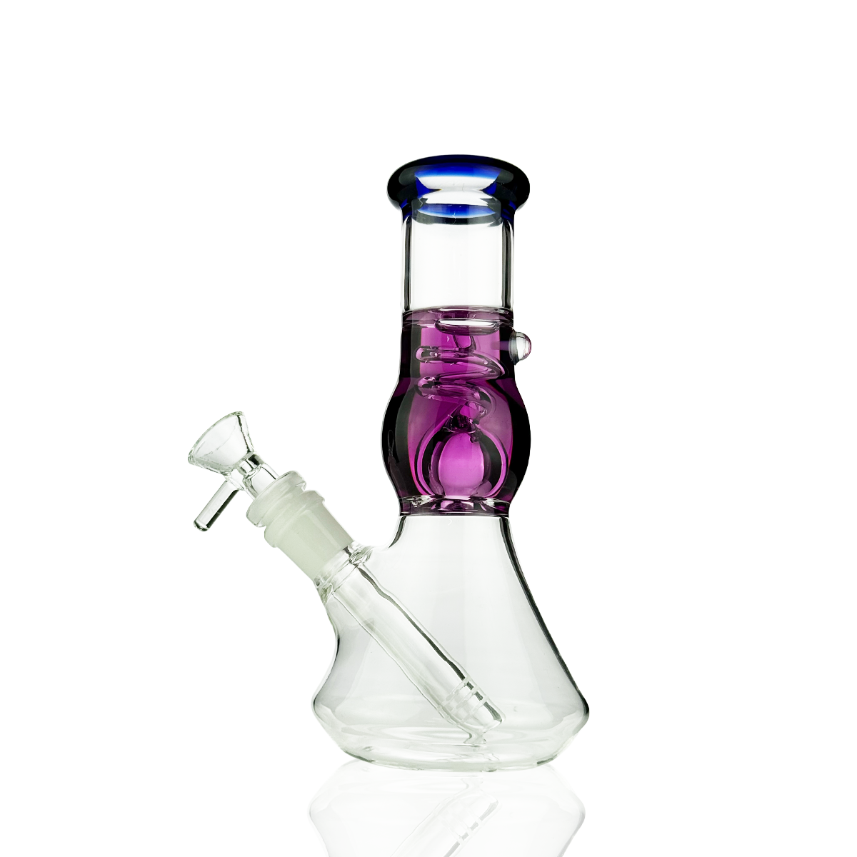 8" Glycerin Beaker Water Pipe Bong | 14mm Male Bowl | Wholesale Glass