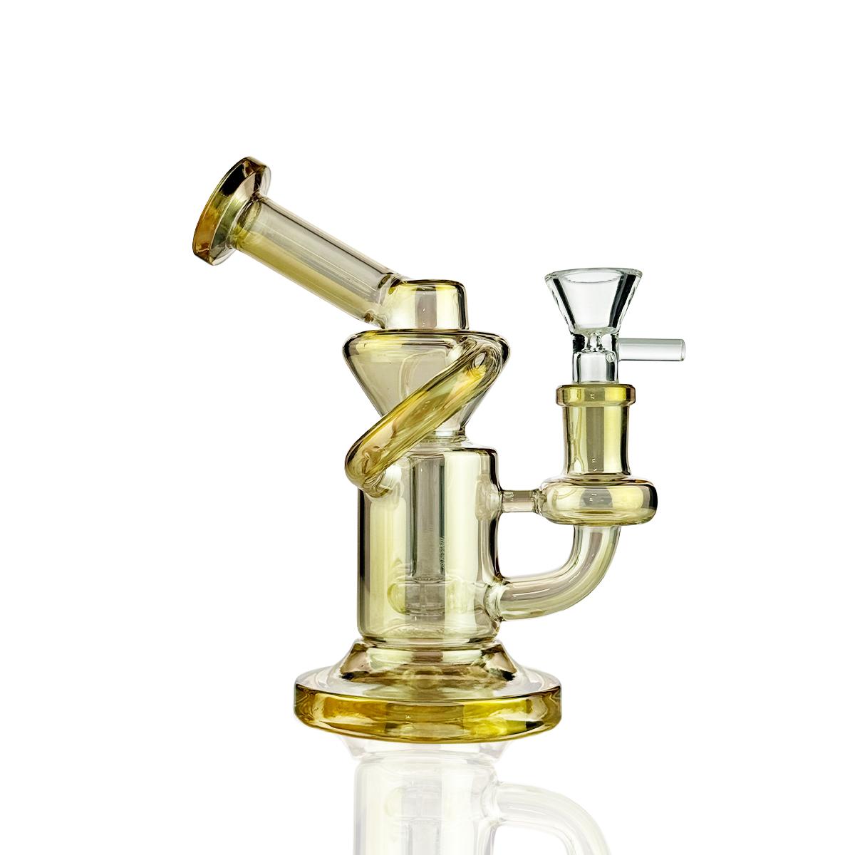 7" Recycler Water Pipe Electroplated with 14mm Male Bowl