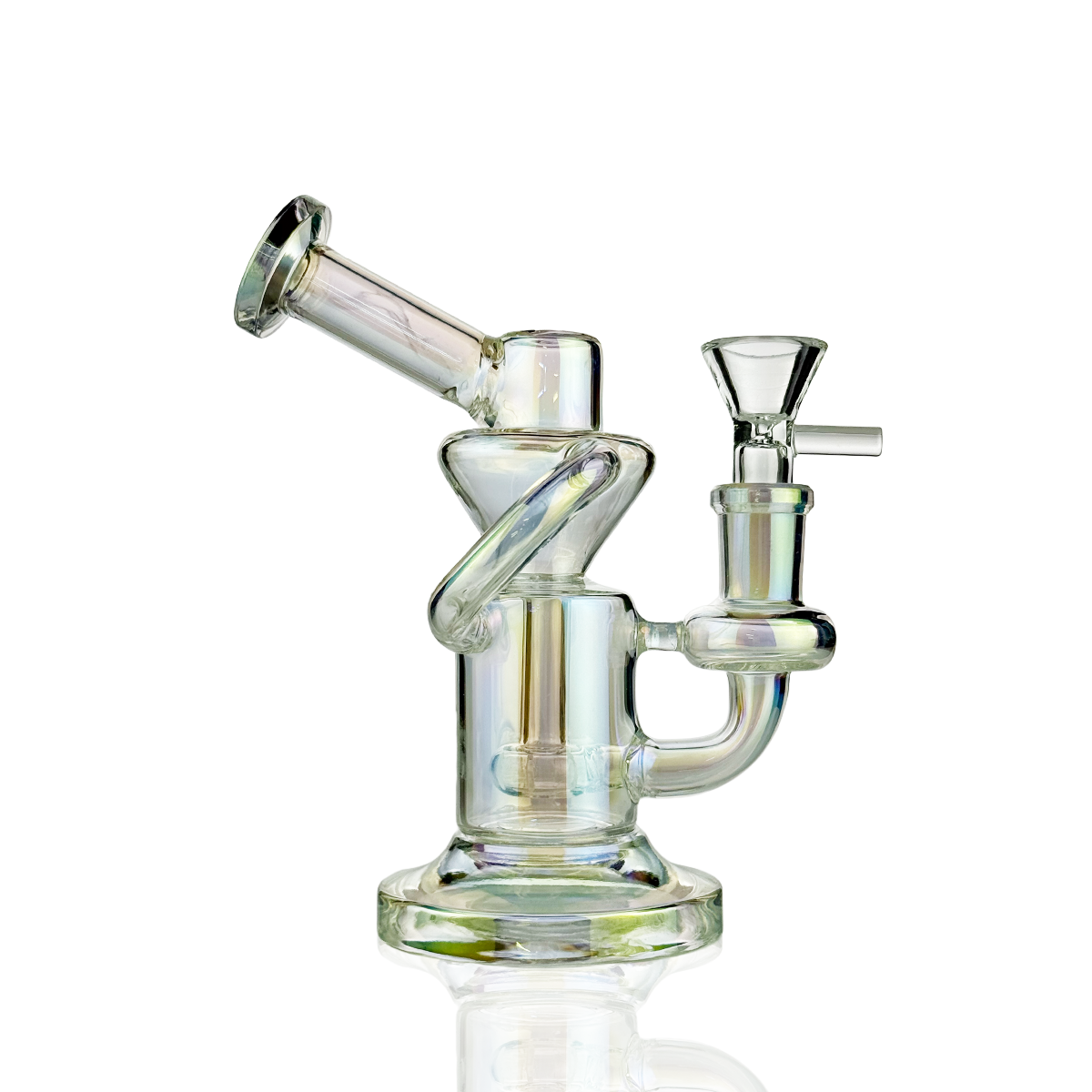 7" Recycler Water Pipe Electroplated with 14mm Male Bowl