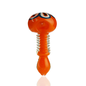 4.5" Hand Pipe Spoon Heavy Frit Glass with Flower Head