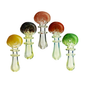3.5" Hand Pipe Silver Fume Glass with Frit Head