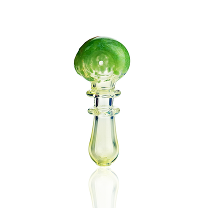 3.5" Hand Pipe Silver Fume Glass with Frit Head
