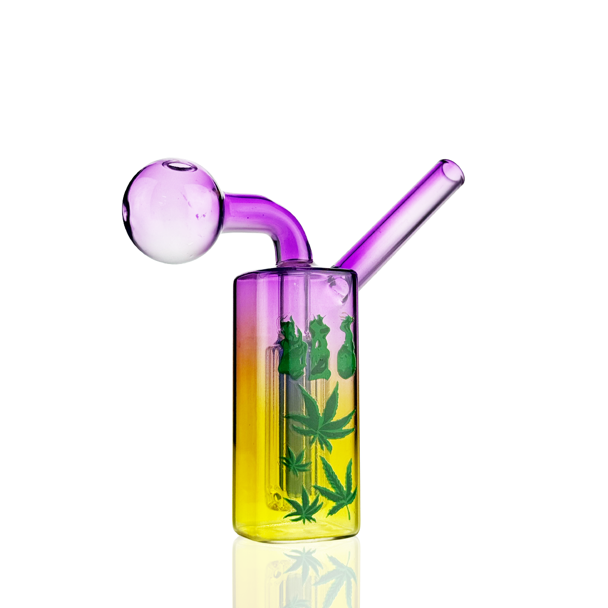 4" Square Body Oil Burner Water Pipe | Glass Bubbler