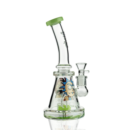 8" Slime Color Bong with Decal | 14mm Male Bowl