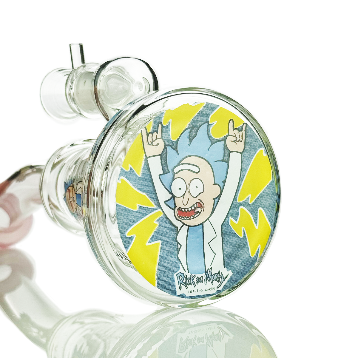 8" Slime Color Bong with Decal | 14mm Male Bowl
