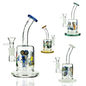 6" Water Pipe with 14mm Male Bowl Ricky Decal