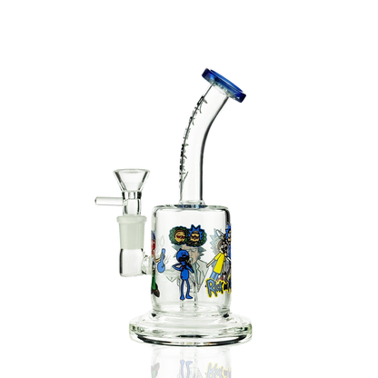 6" Water Pipe with 14mm Male Bowl Ricky Decal