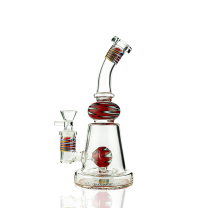 8" WigWag Water Pipe Bong with 14mm Male Bowl