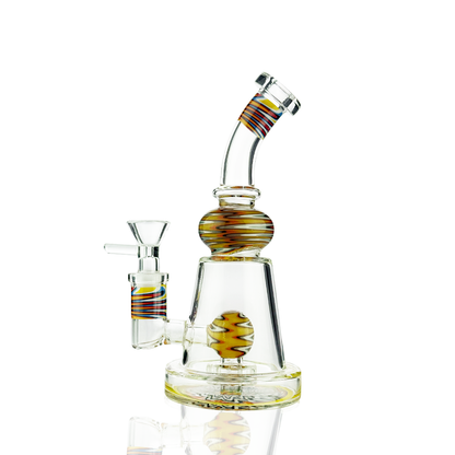 8" WigWag Water Pipe Bong with 14mm Male Bowl