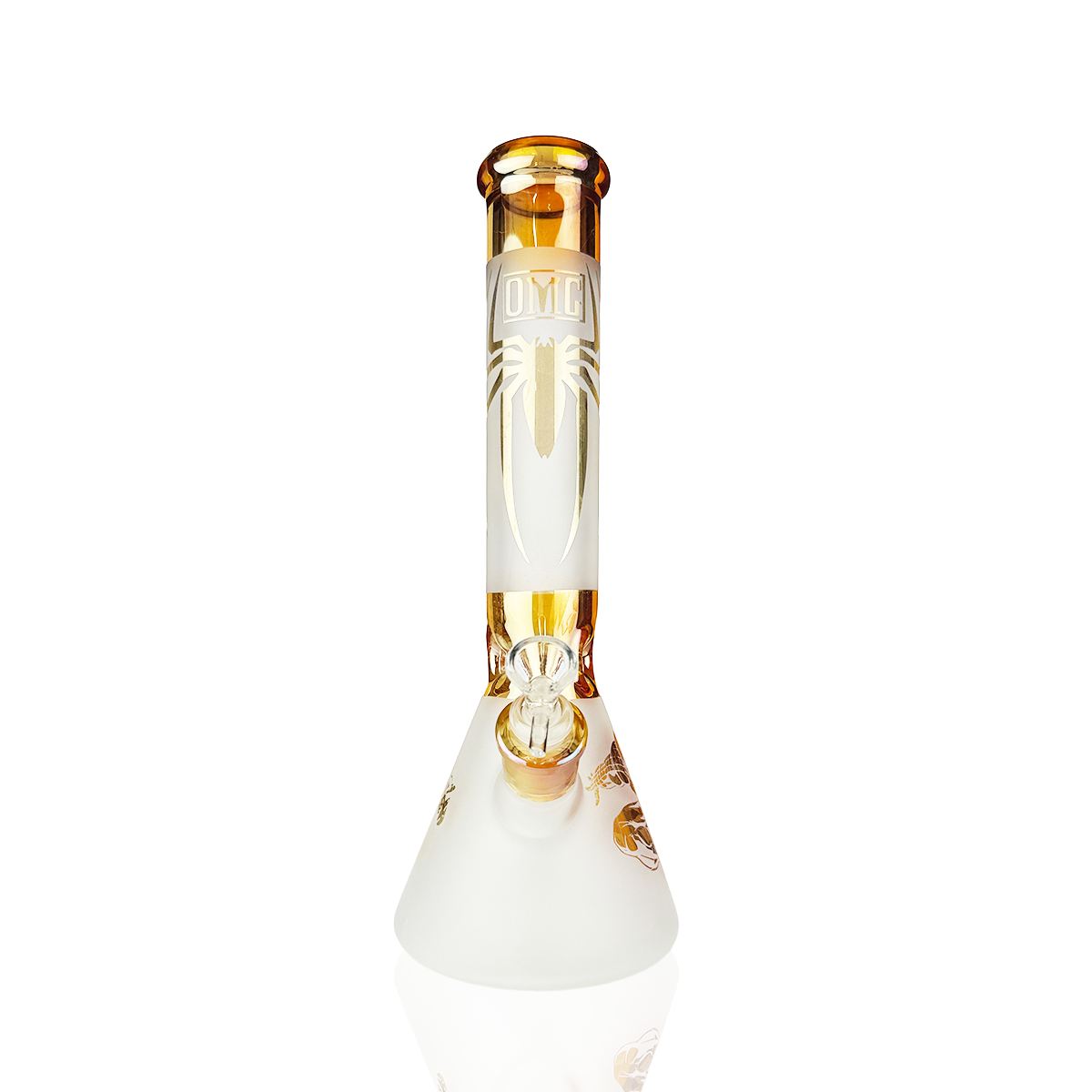 14-Inch Sanded Electroplated Glass Beaker with 14mm Male Bowl