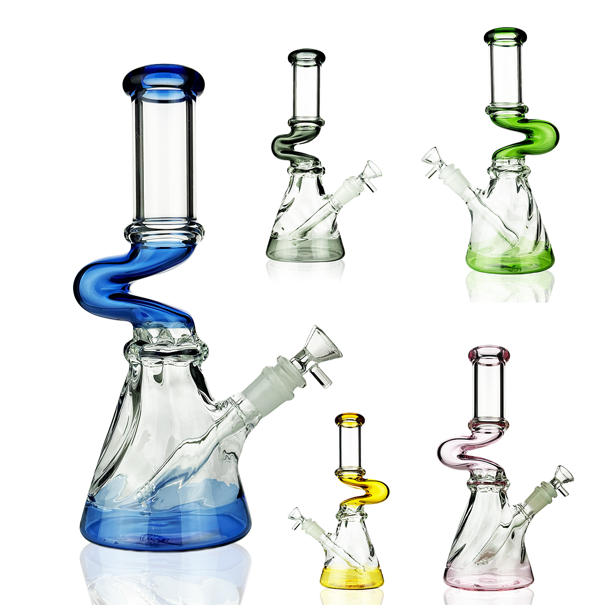 10-Inch Beaker Zong Water Pipe with 14mm Male Bowl
