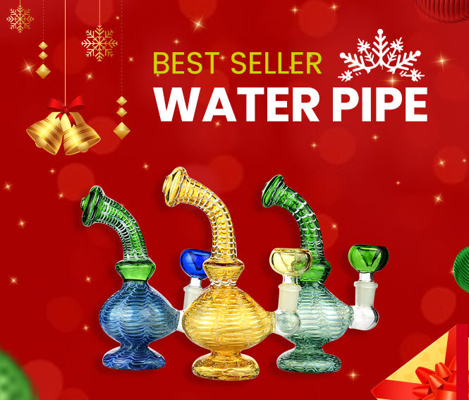 Rasta Zig Zag Glass Pipe - Kings Pipes