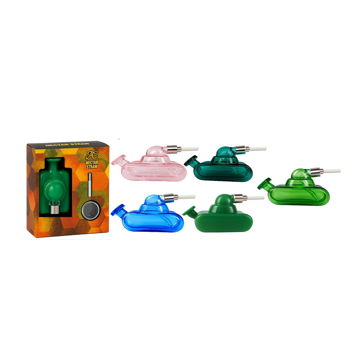 glass dab straw tank style wholesale