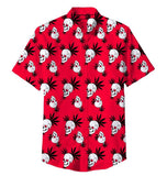 Red Skull Leaf Shirt 100% Polyester, Pack of 5 Sizes Sets, 1-M, 1-L, 1-XL, 1-XXL, 1-XXXL
