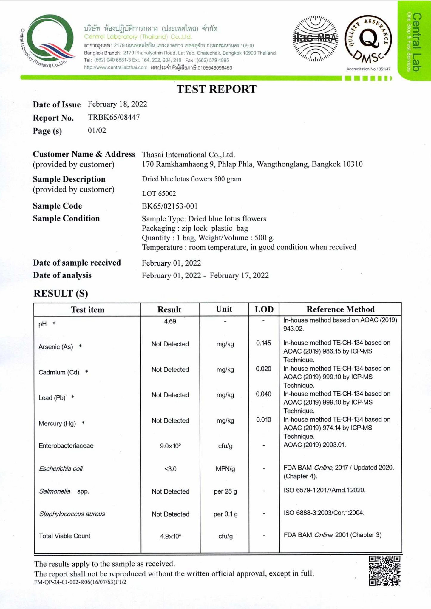 Blue Lotus Flower 3.5g