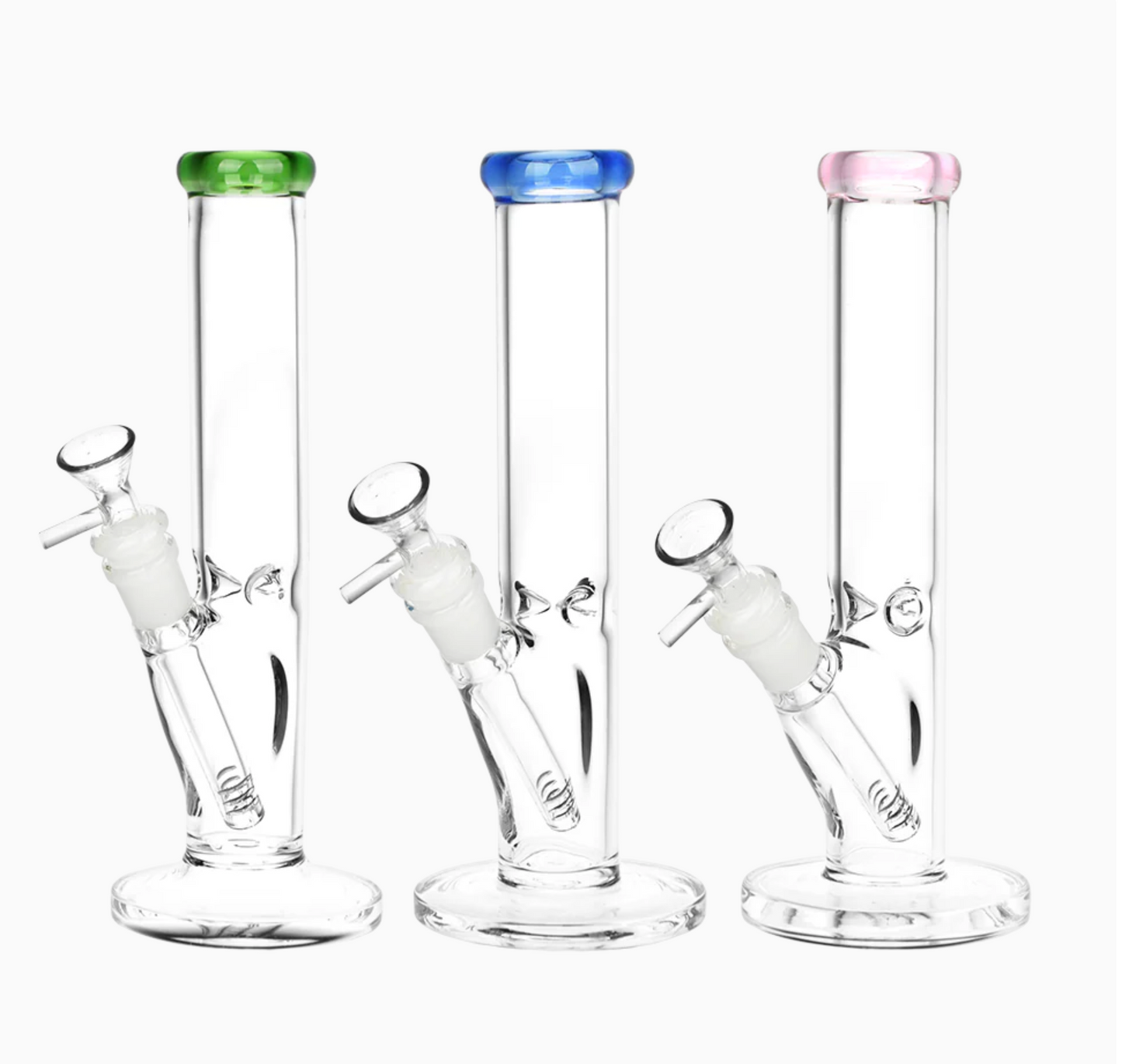 8" Straight Shooter Color Base and Mouth Down Stem 14MM Bowl APROX 300 Grams