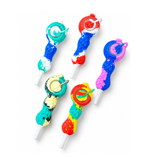 5-Inch Silicone Nectar Collector with 10mm Ceramic Tip