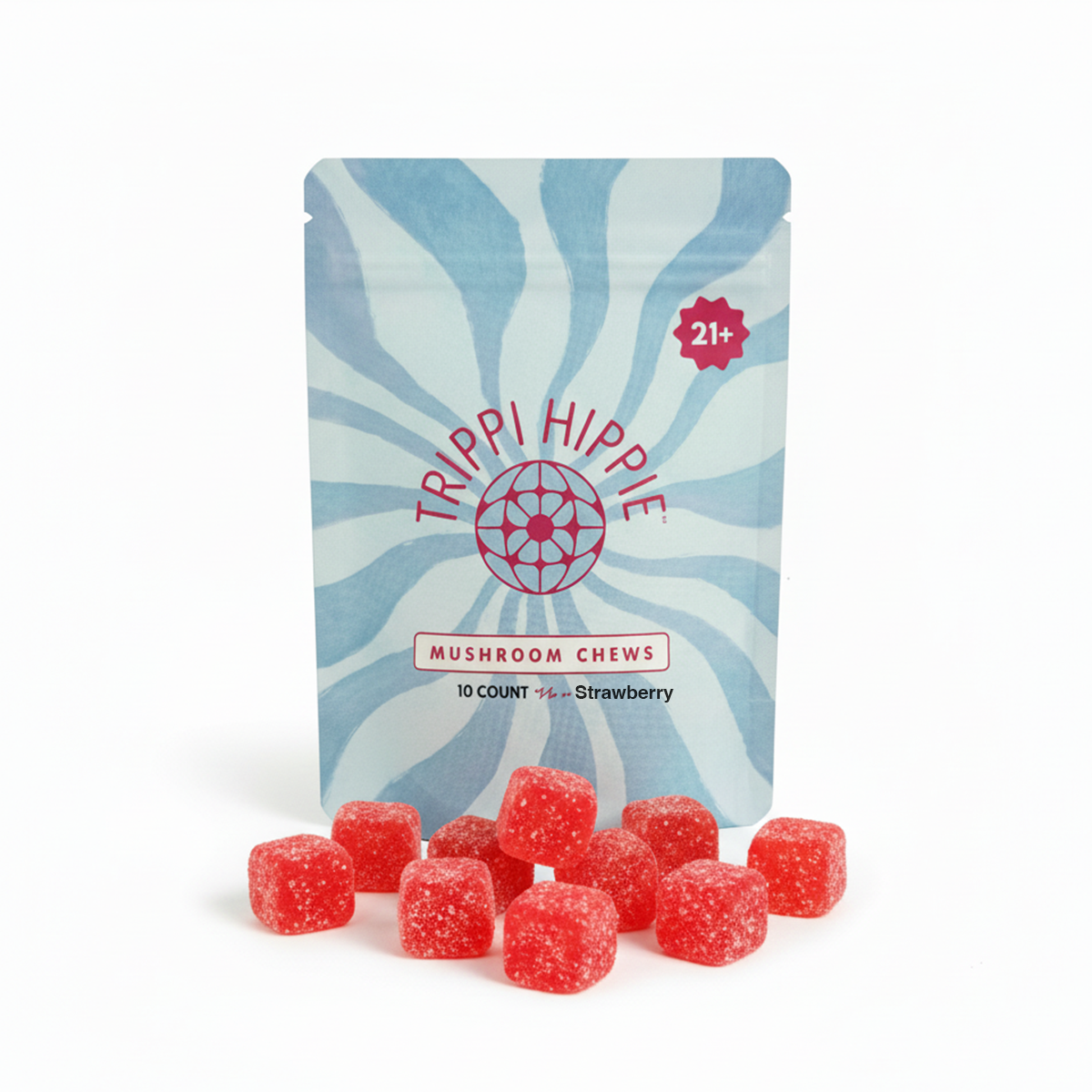 MUSHROOM CHEWS 10 CHEWS PER PACK - Strawberry