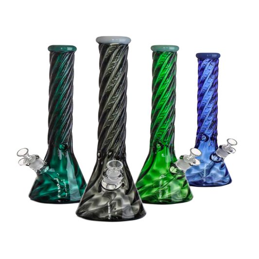 12" Twister Beaker 7mm Glass